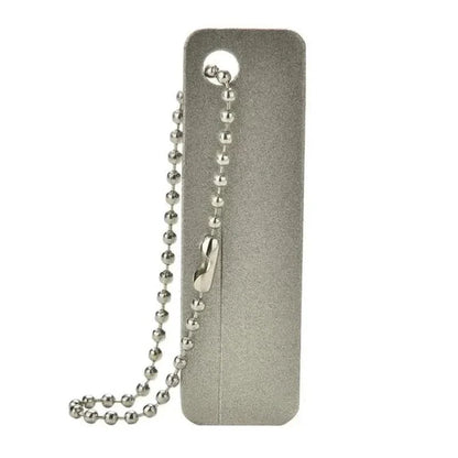 Mini affûteur de poche avec porte-clés – Pierre diamantée pour couteaux et hameçons