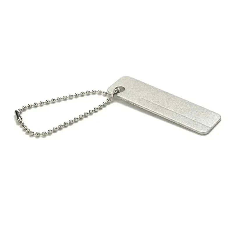 Mini affûteur de poche avec porte-clés – Pierre diamantée pour couteaux et hameçons