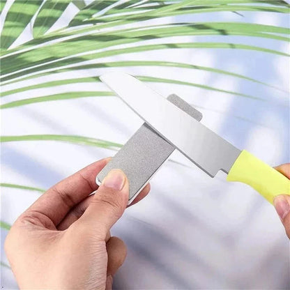 Mini pierre à aiguiser double face – Aiguiseur de couteaux en diamant et céramique pour extérieur