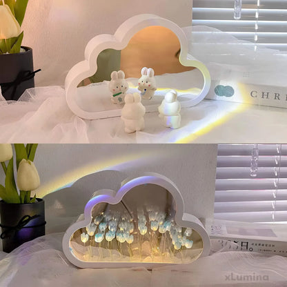 Miroir LED Tulipe avec Effet d'Infini - Élégance et Originalité