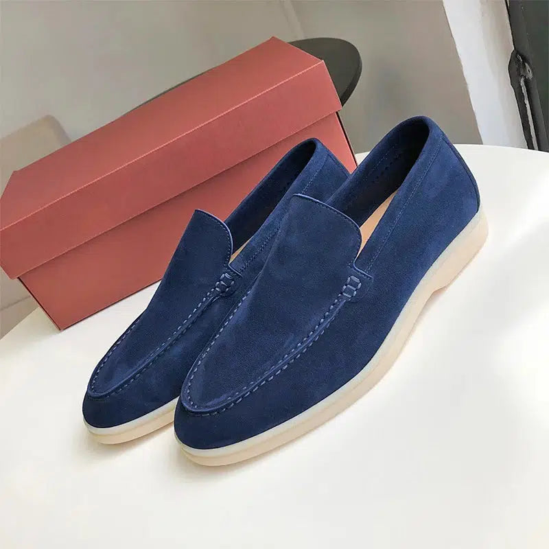 Mocassin bleu marine femme luxe