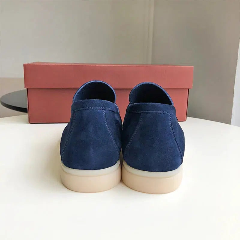 Mocassin bleu marine femme luxe