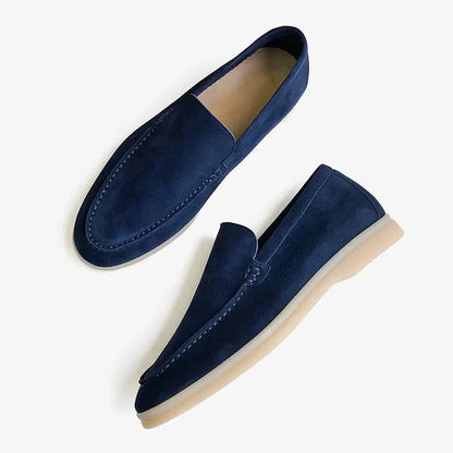 Mocassin bleu marine femme luxe-Old Money