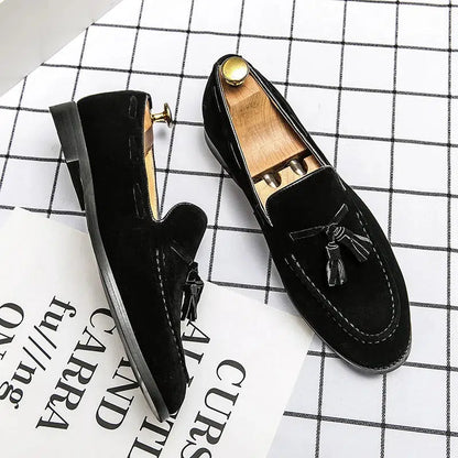 Mocassin daim homme luxe-Old Money