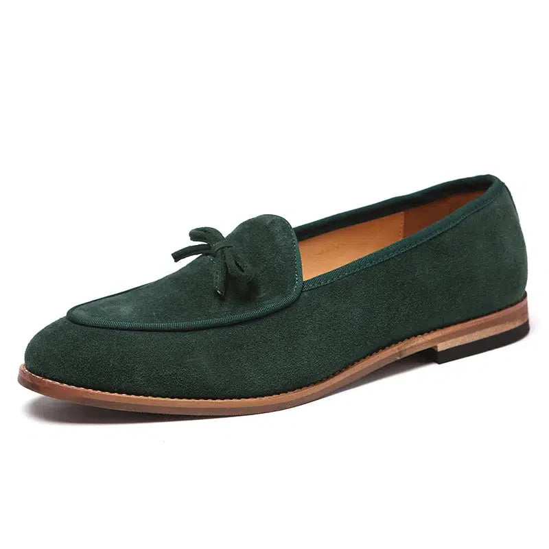 Mocassin daim vert homme-Old Money