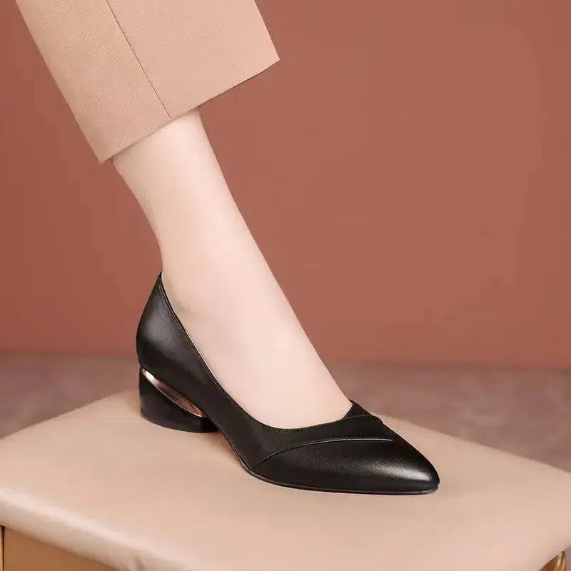 Mocassin femme talon 4 cm-Old Money