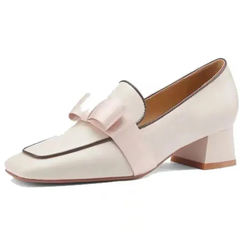 Mocassin talon carré