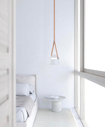 Suspension Mona Minimaliste en Métal et Verre - Éclairage LED Élégant pour Salon et Salle à Manger