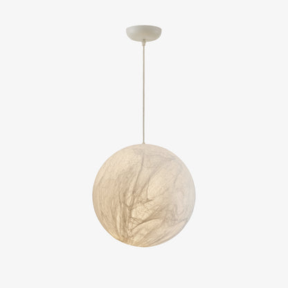 Suspension Mondseide en Soie Naturelle et Métal - Éclairage LED Élégant pour Salon et Chambre