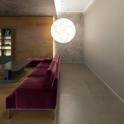 Suspension Mondseide en Soie Naturelle et Métal - Éclairage LED Élégant pour Salon et Chambre