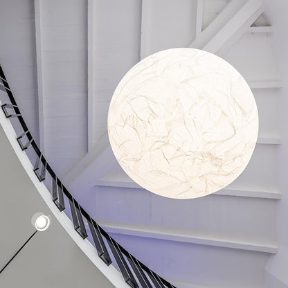 Suspension Mondseide en Soie Naturelle et Métal - Éclairage LED Élégant pour Salon et Chambre