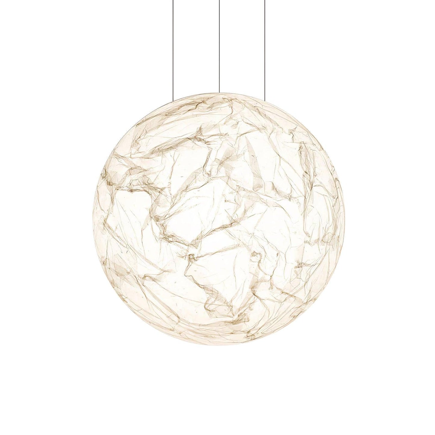 Suspension Mondseide en Soie Naturelle et Métal - Éclairage LED Élégant pour Salon et Chambre