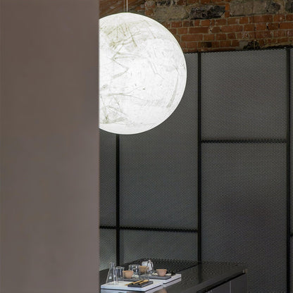Suspension Mondseide en Soie Naturelle et Métal - Éclairage LED Élégant pour Salon et Chambre