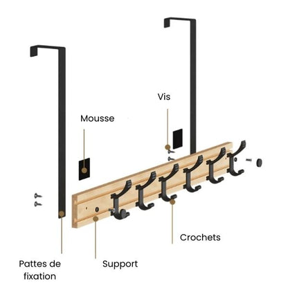 Porte manteau porte bois