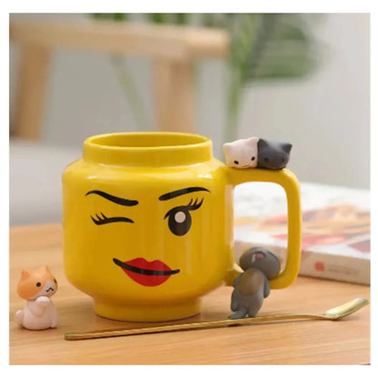 Mug Couple d'Humour Drôle LEGO Jaune 250ml
