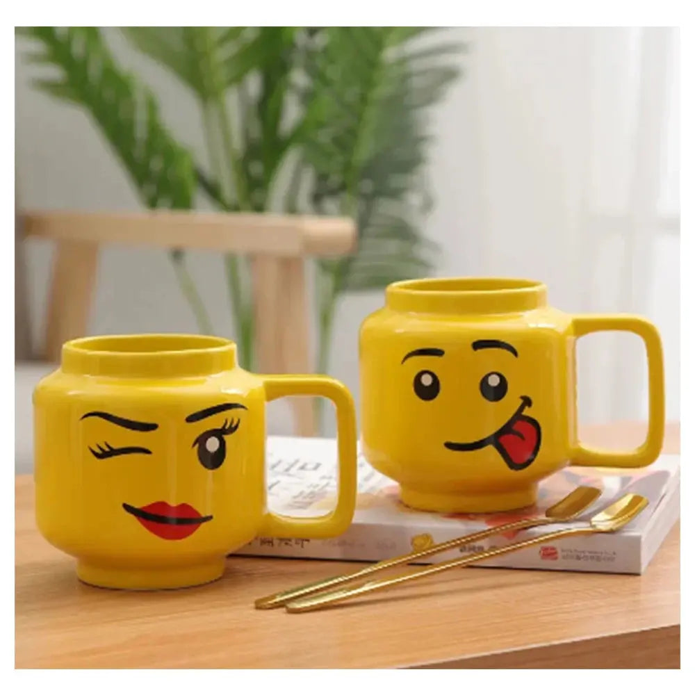 Mug Couple d'Humour Drôle LEGO Jaune 250ml