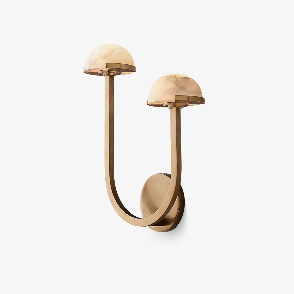 Applique Pilz Alabaster – Lampe Murale Organique en Alabastre et Laiton