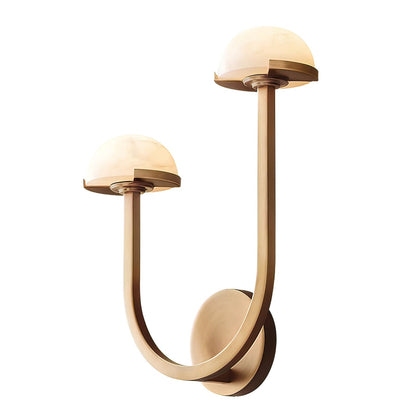 Applique Pilz Alabaster – Lampe Murale Organique en Alabastre et Laiton