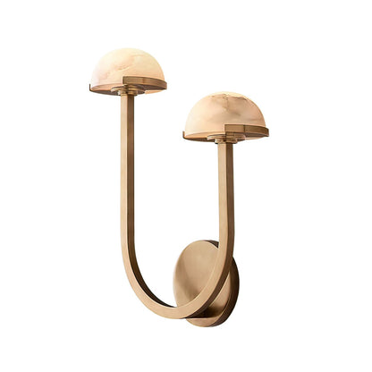 Applique Pilz Alabaster – Lampe Murale Organique en Alabastre et Laiton
