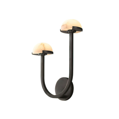 Applique Pilz Alabaster – Lampe Murale Organique en Alabastre et Laiton