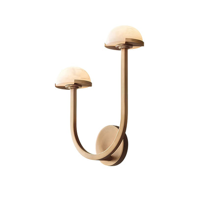 Applique Pilz Alabaster – Lampe Murale Organique en Alabastre et Laiton