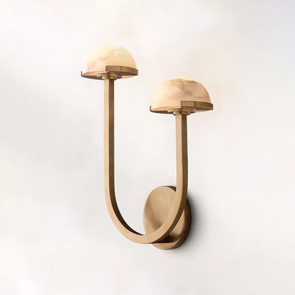 Applique Pilz Alabaster – Lampe Murale Organique en Alabastre et Laiton