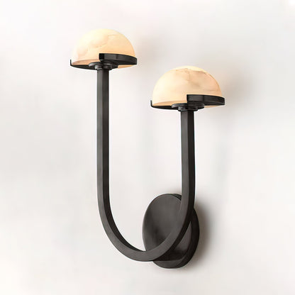 Applique Pilz Alabaster – Lampe Murale Organique en Alabastre et Laiton