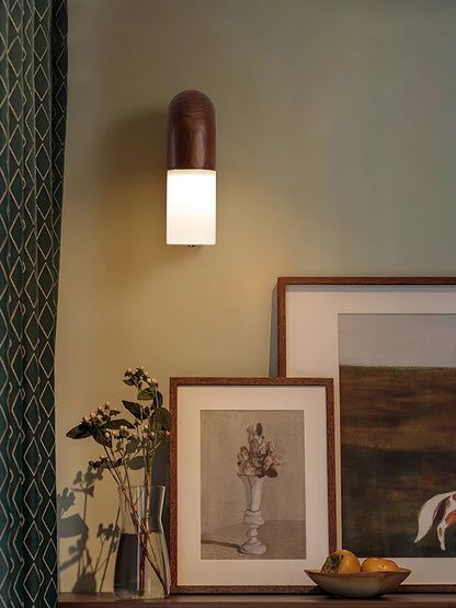 Applique Murale Arcus Wood - Lampe Moderne en Bois et Métal avec Lumière LED Intégrée