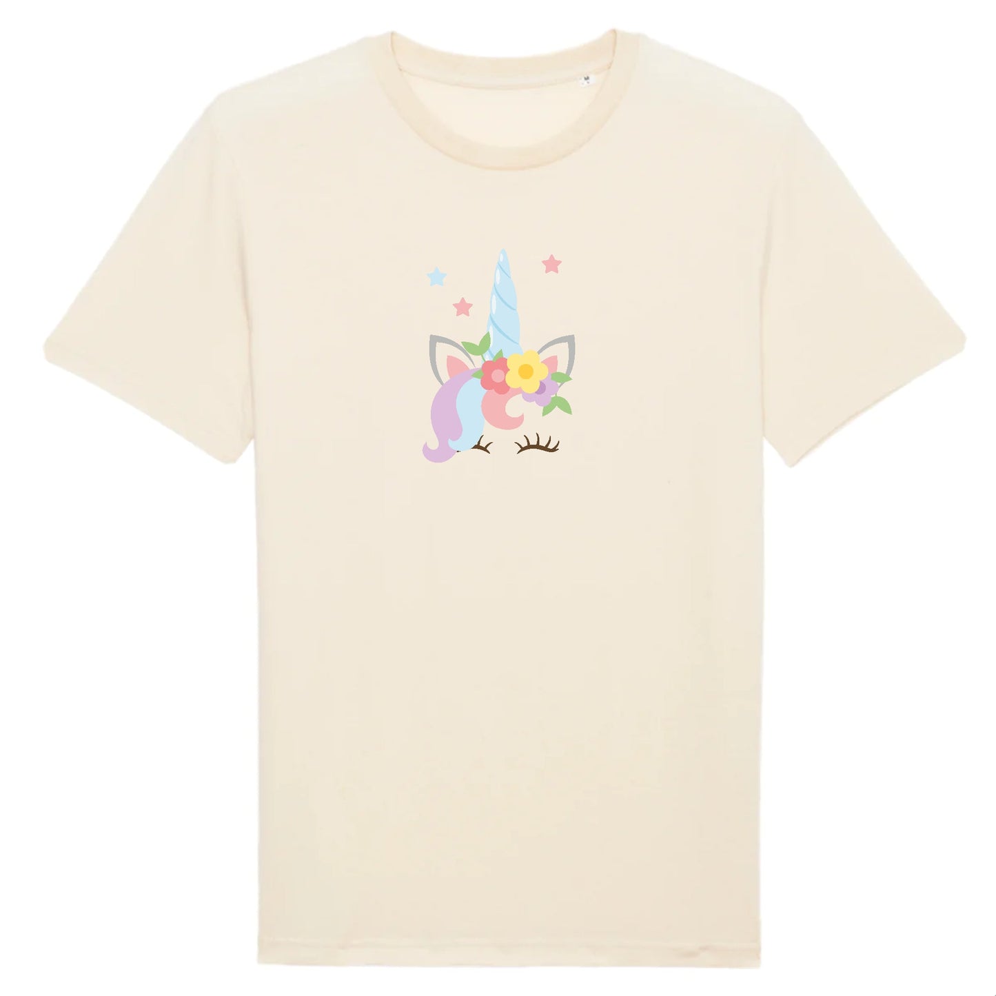 T shirt Unisex Licorne avec fleurs