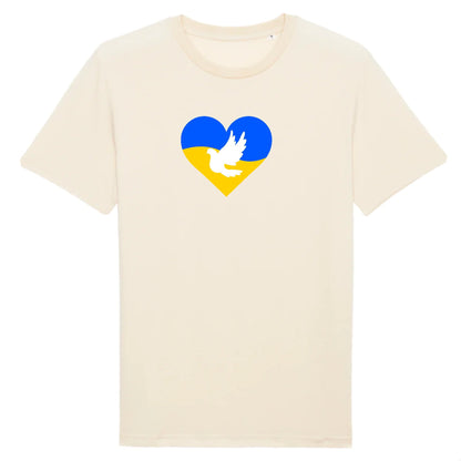 T shirt Unisex Ukraine Coeur Colombe