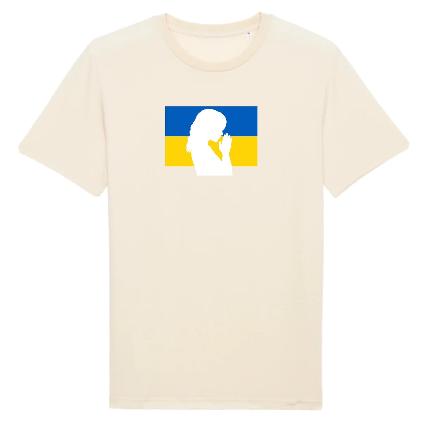 T shirt Unisex Ukraine Silhouette de Femme en Prière