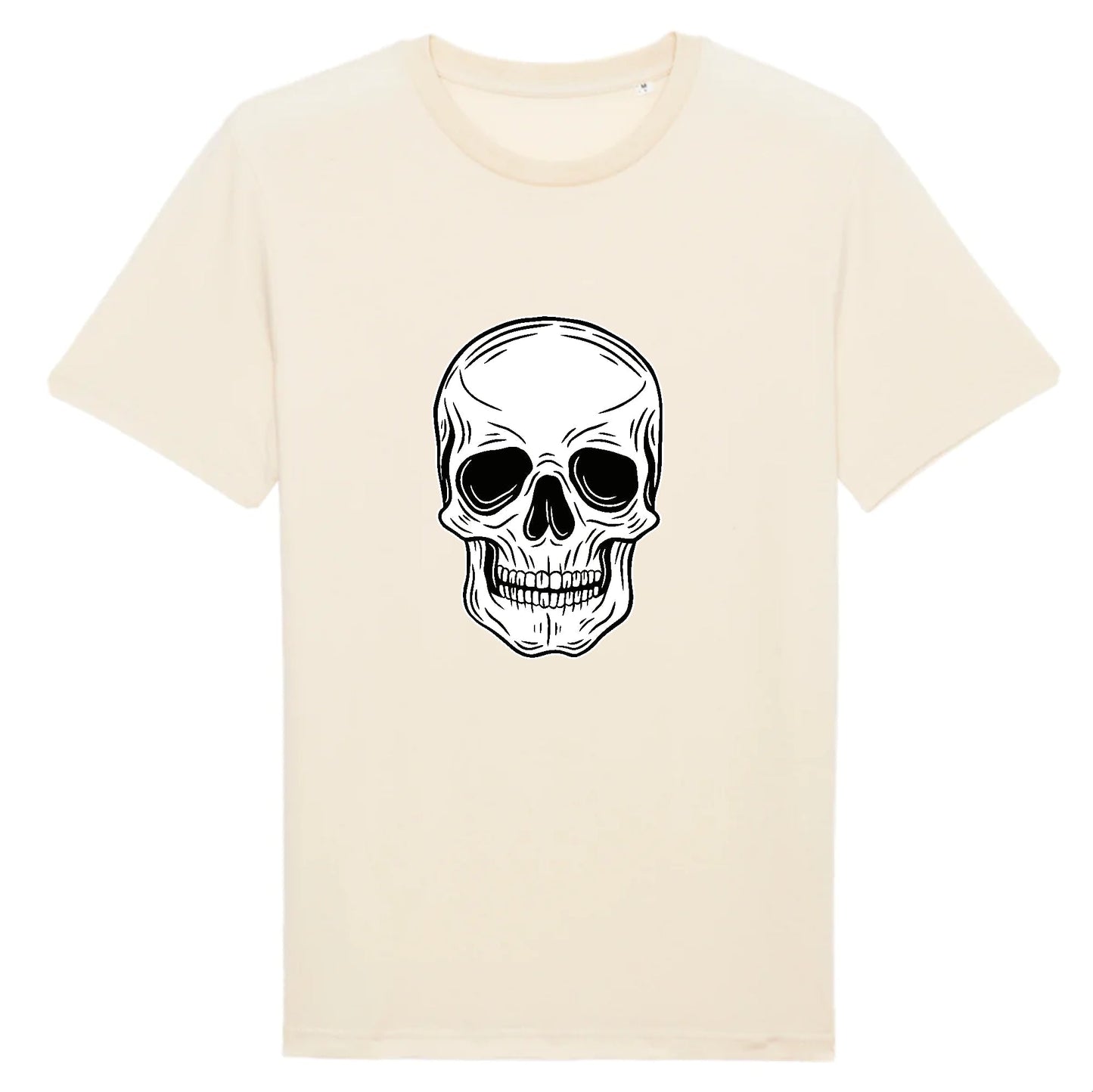 T shirt Unisex Tête de Mort Blanche