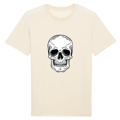T shirt Unisex Tête de Mort Blanche