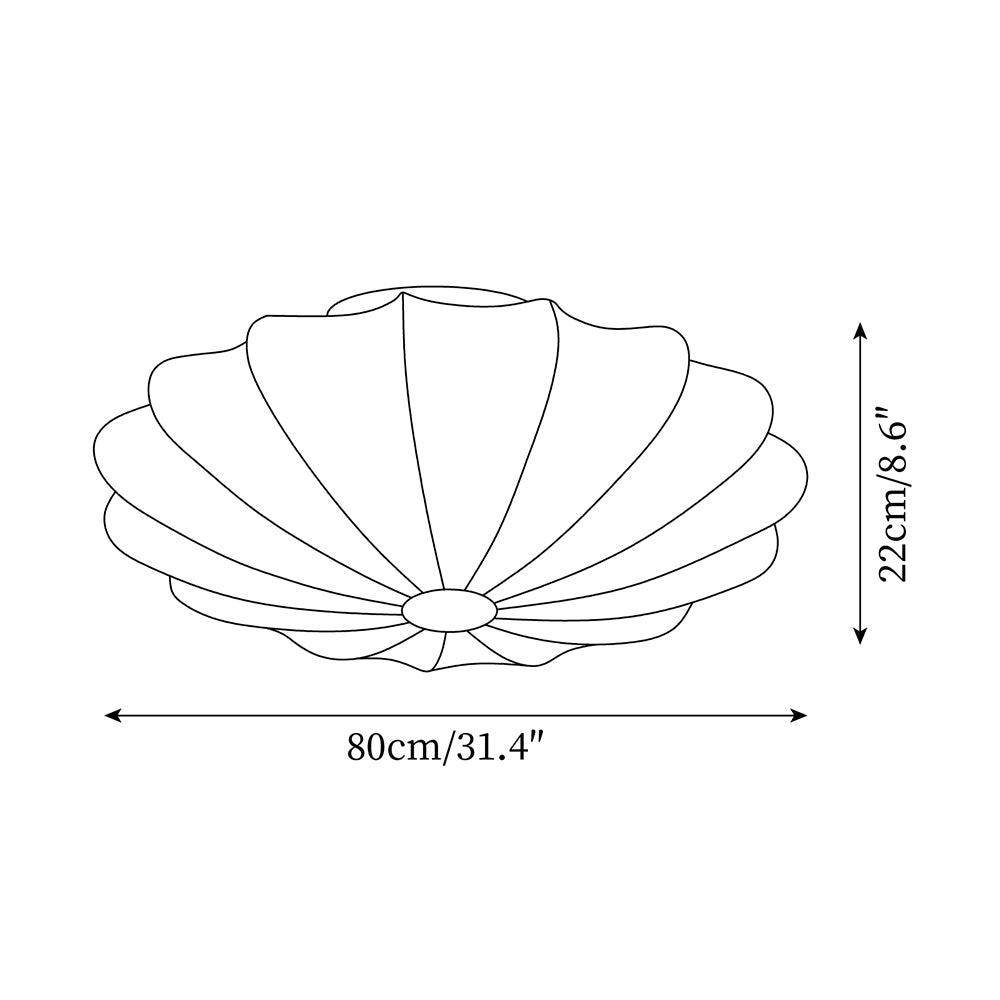 Plafonnier Design Inspiré des Coquillages - Éclairage Moderne en Métal et Polymères