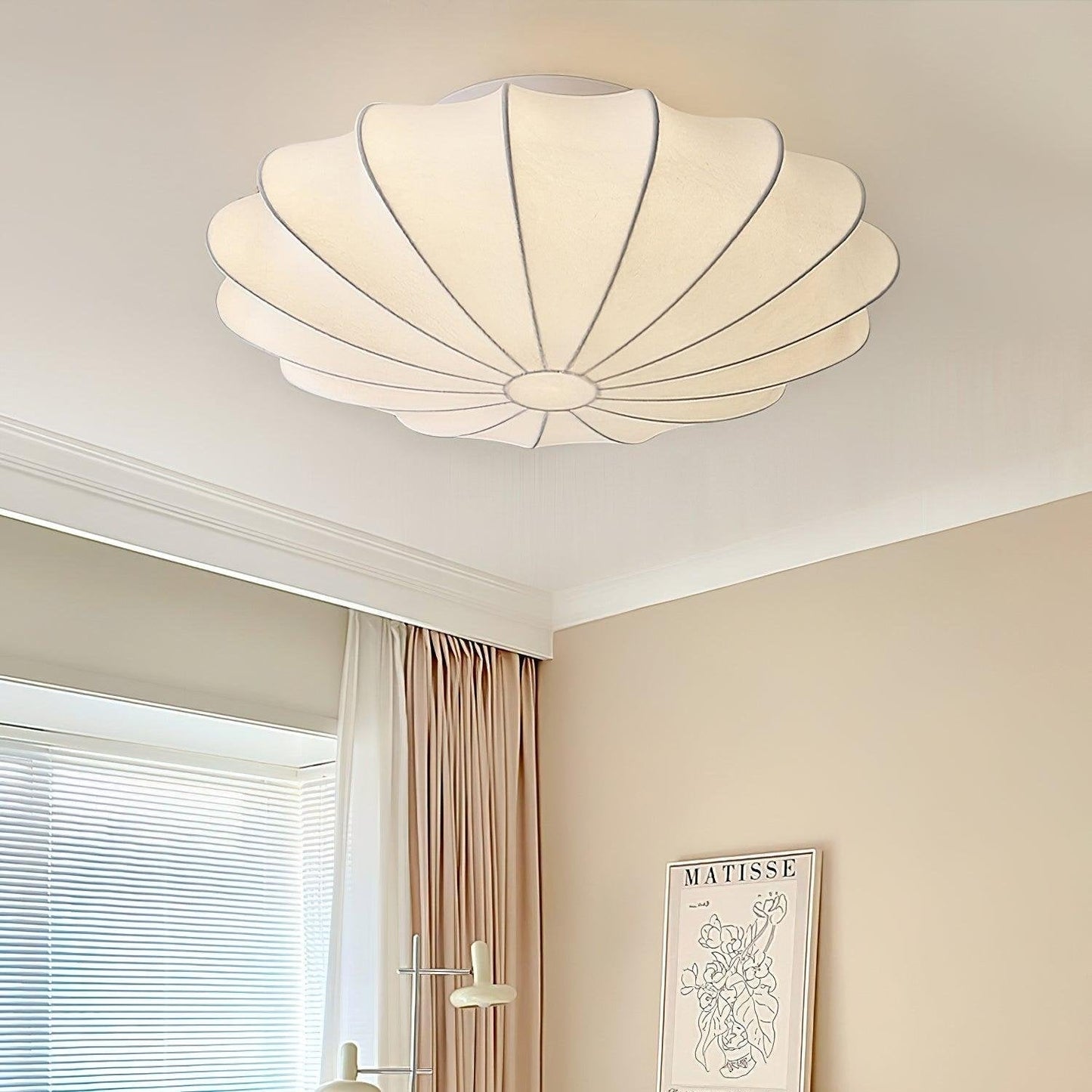 Plafonnier Design Inspiré des Coquillages - Éclairage Moderne en Métal et Polymères