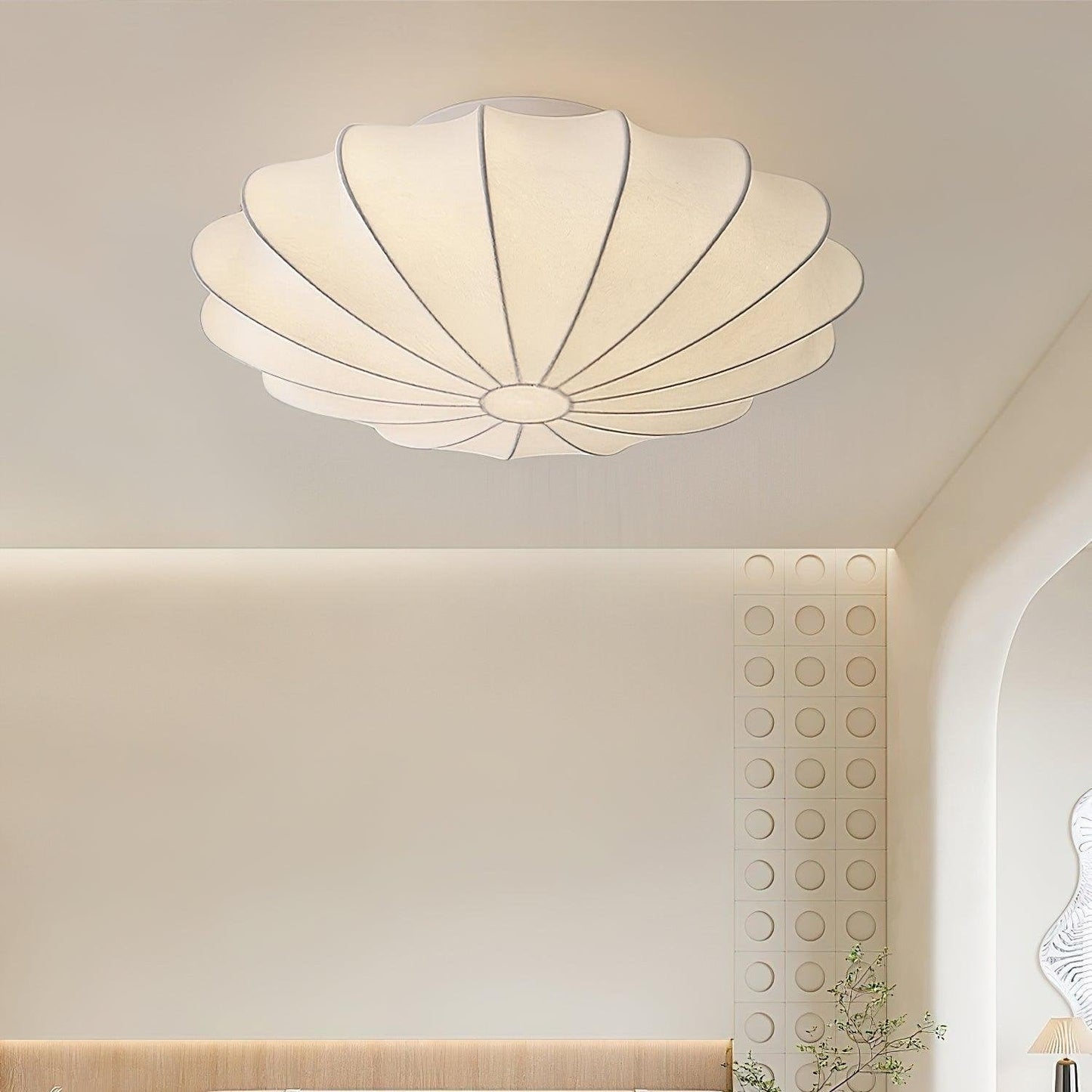 Plafonnier Design Inspiré des Coquillages - Éclairage Moderne en Métal et Polymères