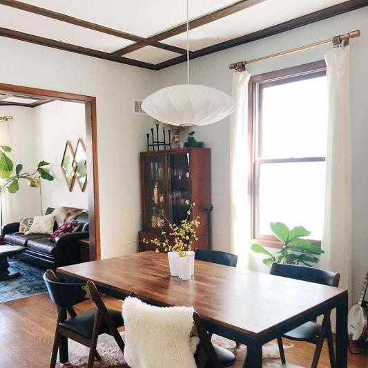 Suspension Nordic en Bois et Acier – Élégance Moderne