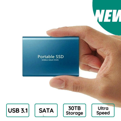 SSD Externe Portable Ultra-Rapide – Disque Dur USB 3.1, Transfert 1050 Mo/s, Compact et Robuste