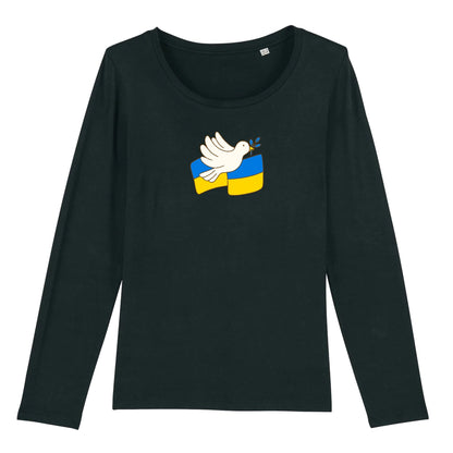 T shirt Manches longues Femme Ukraine appel à la paix