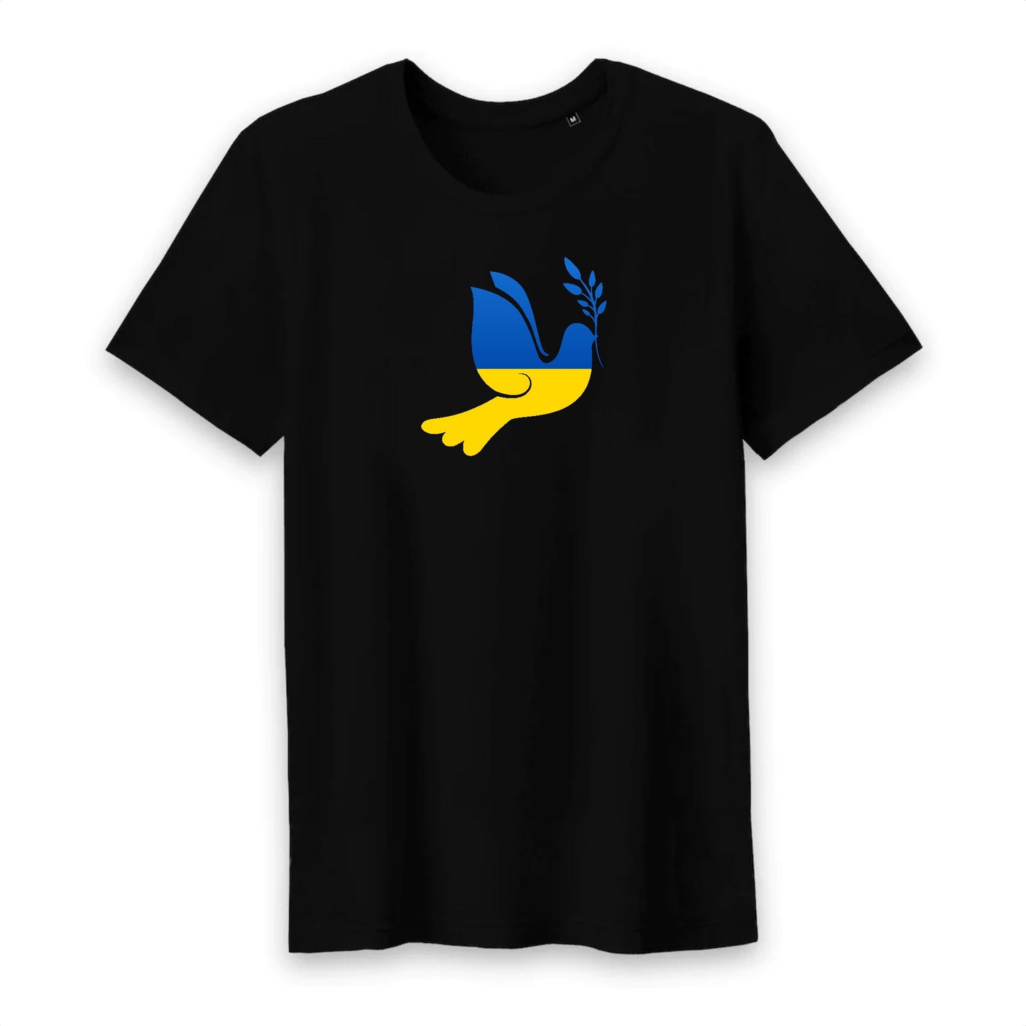 T shirt homme col rond Ukraine Colombe de la Paix