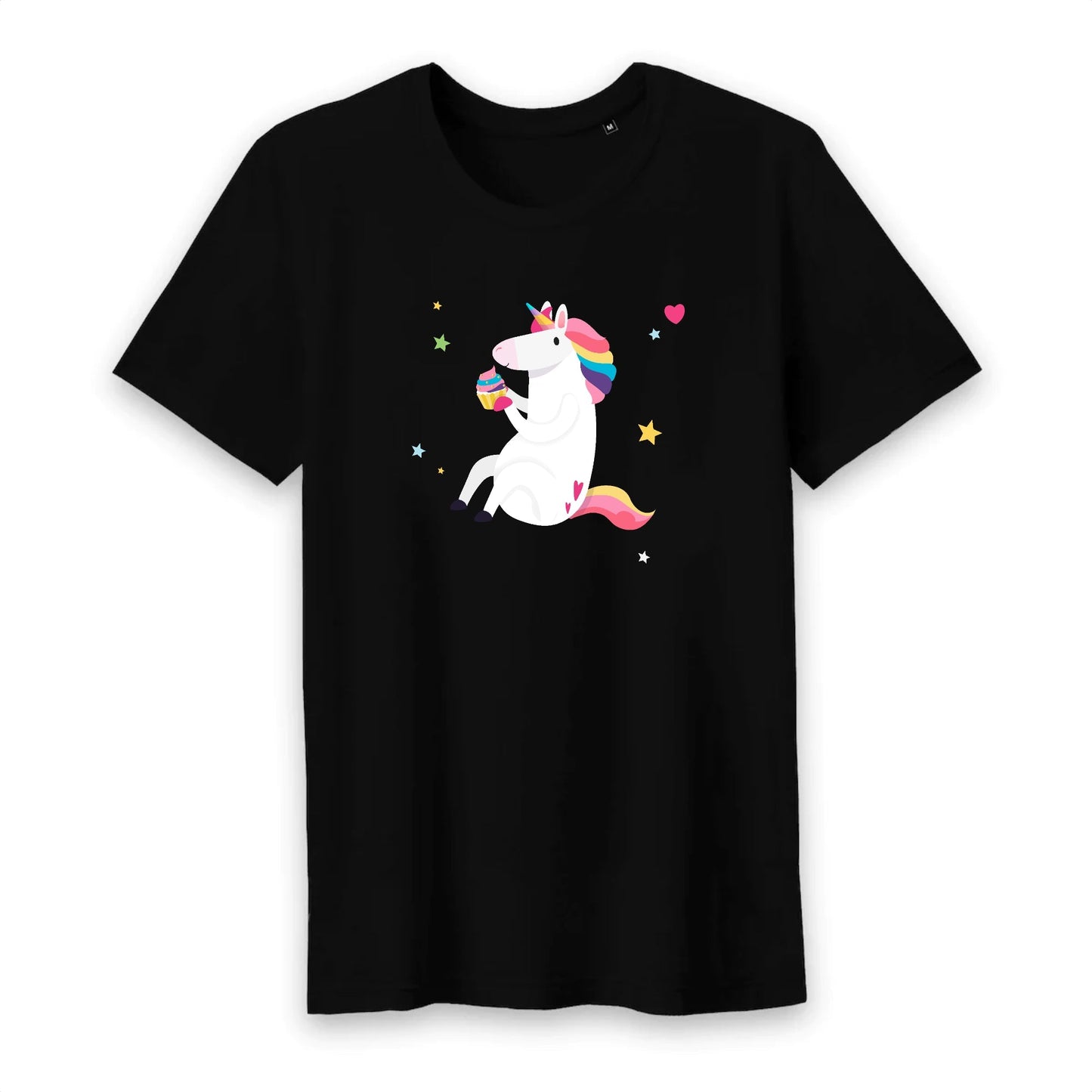 T shirt Homme col rond Licorne avec cupcake