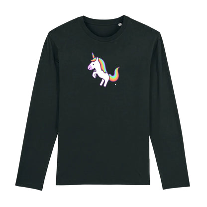 T shirt Manches longues Homme Licorne blanche