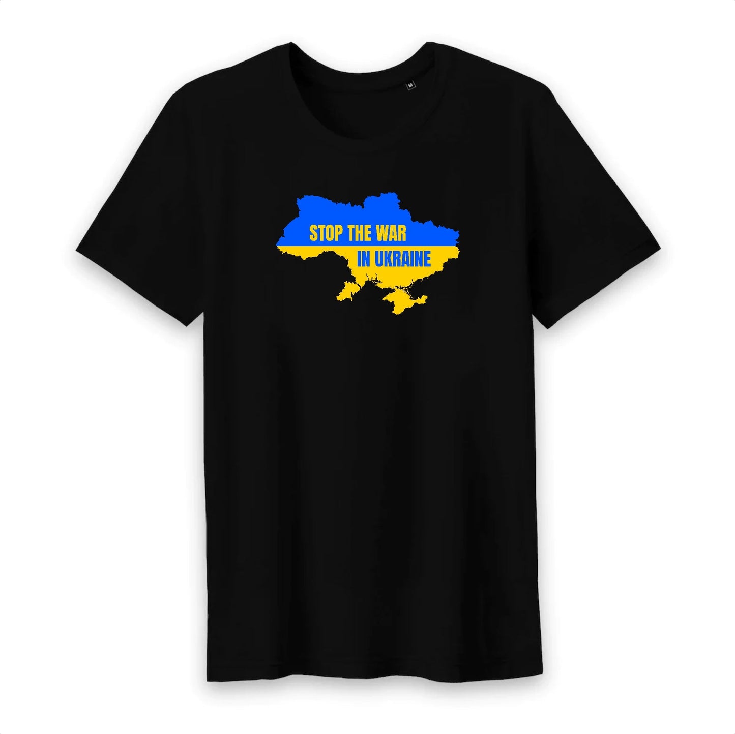 T shirt homme col rond Ukraine carte du pays