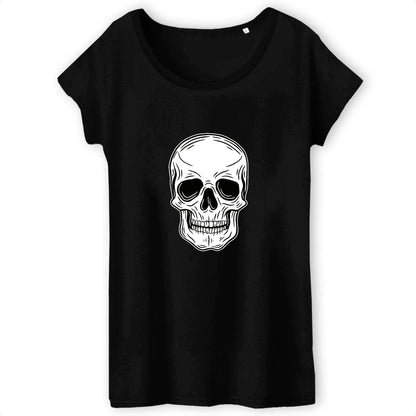 T shirt Femme Tête de Mort Blanche