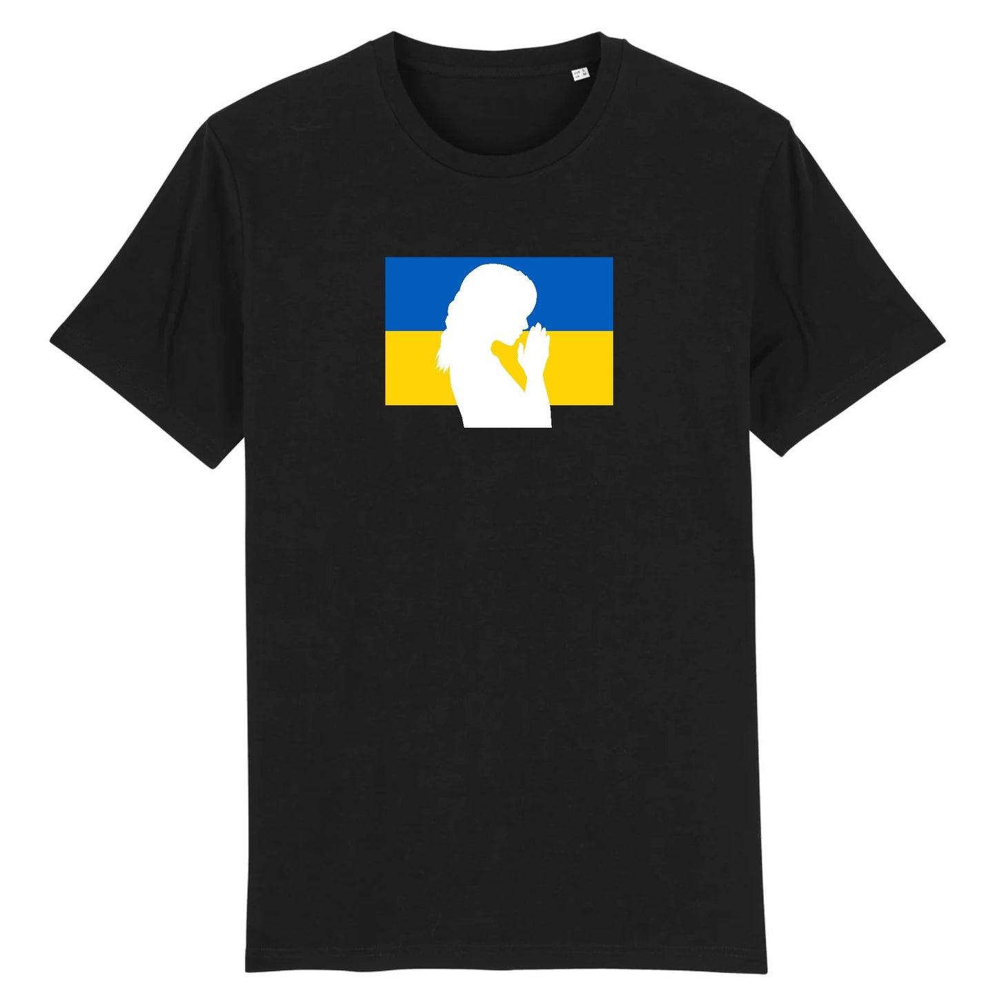 T shirt Ukraine Silhouette de Femme en Prière