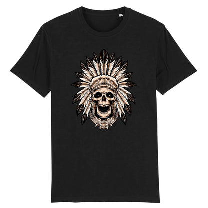 T shirt tête de mort indienne