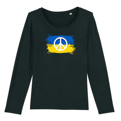 T shirt Manches longues Femme Ukraine Symbole de Paix