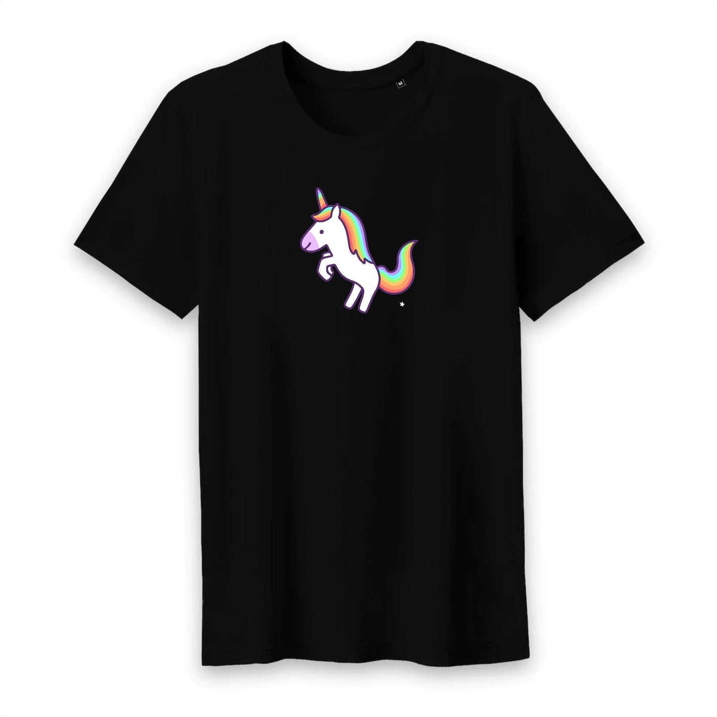 T shirt homme col rond Licorne blanche