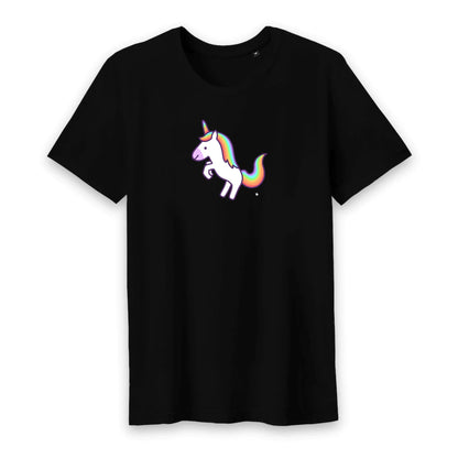 T shirt homme col rond Licorne blanche