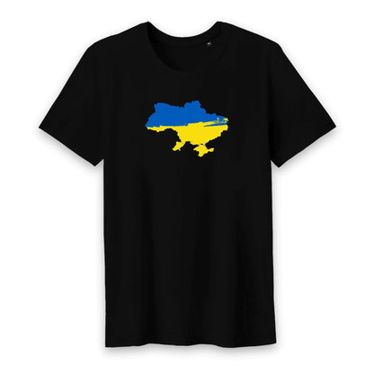 T shirt homme col rond Ukraine carte
